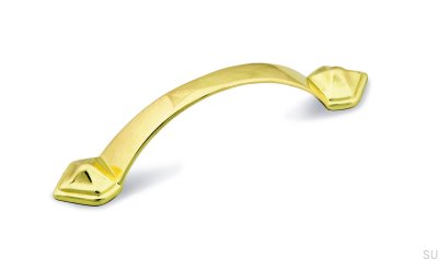 Avlångt möbelhandtag 1323 96 Polerat guld