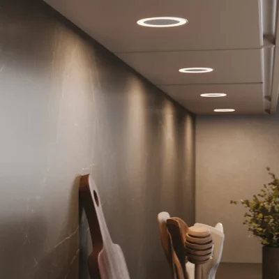 LED spotlight med lock Holl D-M Borstat stål