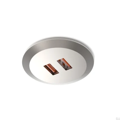USB-kontakt Subby infälld 20W/24V borstat stål