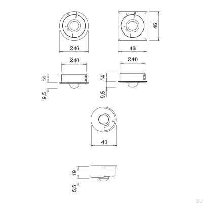 Rörelsesensor för belysning IR-Sensor PIR WI-XD X-Driver Aluminium