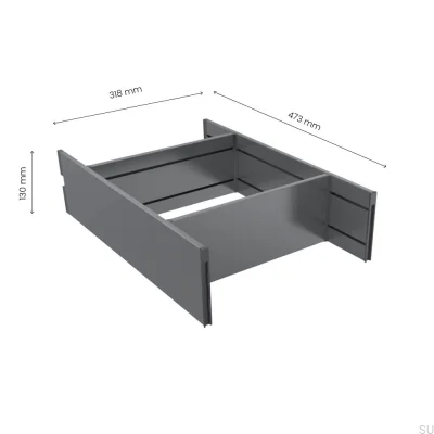 Lådinsats Flex 500 (473 mm) Mörkgrå