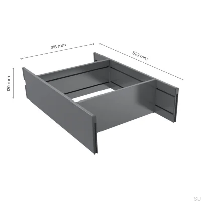 Lådinsats Flex 550 (523 mm) Mörkgrå