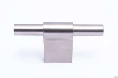 Möbelhandtag T-Bar Line 12 Silver Borstat rostfritt stål