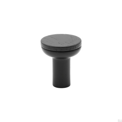 Möbelknopp Bis Black med Black Wood