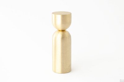 Kokeshi 1856 Vägghängare Borstad Mässing Olackerad