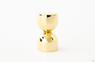 Kokeshi 1832 möbelknopp, polerad mässing, olackerad