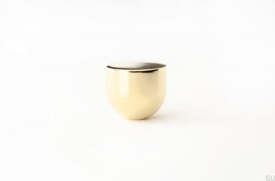 Kokeshi 1816 möbelknopp, polerad mässing, olackerad