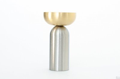 Kokeshi Mix Wall Hanger 3052 Borstad Stål med Borstad Mässing
