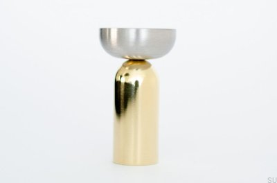 Kokeshi Mix vägghängare 3052 polerad mässing omålad med borstat stål
