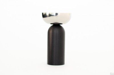Kokeshi Mix 3052 Aluminium Svart Vägghängare med polerat stål