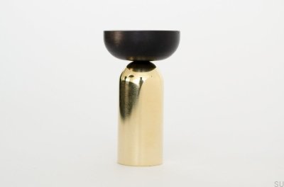 Kokeshi Mix 3052 Vägghängare polerad mässing omålad med svart aluminium
