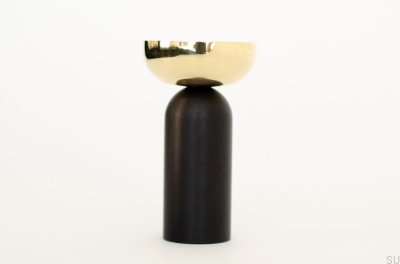 Kokeshi Mix 3052 Vägghängare Aluminium Svart med Polerad Mässing Olackerad