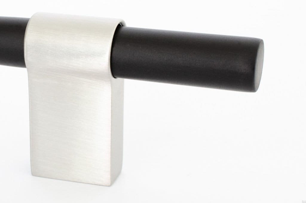 HA65RB/AS--Uchwyt-meblowy-podłużny-Line-Big-Mix-592-Aluminiowy-Czarny-ze-Szczotkowaną-Stalą-BB-Sweden-Skandynawskie-Uchwyty_1