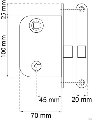 Låshus 62020 Förgylld Epoxi Skandinavisk Standard