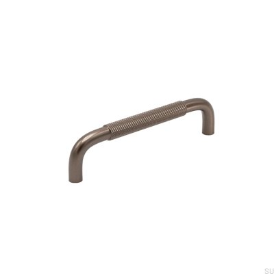 Helix 128 avlångt möbelhandtag, mörkbrun aluminium