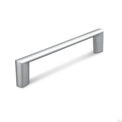 Bardi 128 borstat silver avlångt möbelhandtag