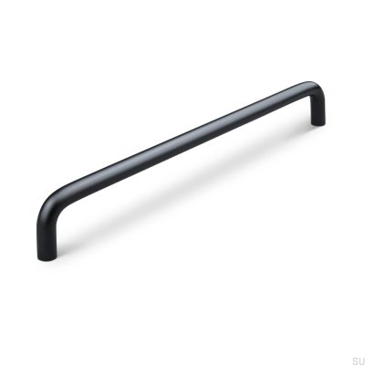 Barga 224 avlångt möbelhandtag, metall, mattsvart