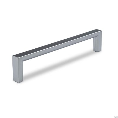 Avlångt möbelhandtag Calabro 128 Silver