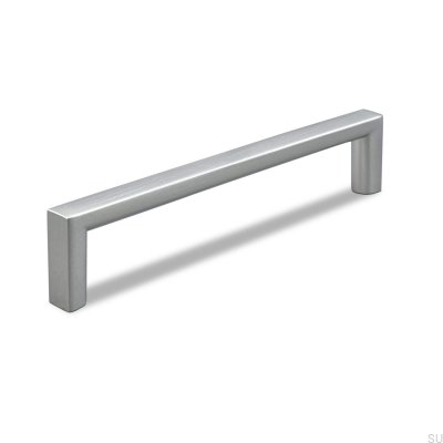 Avlångt möbelhandtag Calabro 128 Borstad Silver