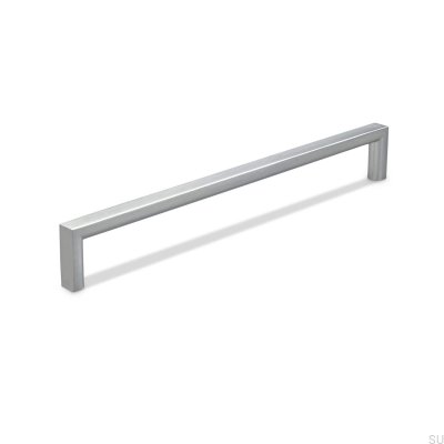 Avlångt möbelhandtag Calabro 192 Borstad Silver
