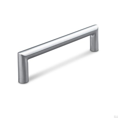 Fasano 128 borstat silver avlångt möbelhandtag