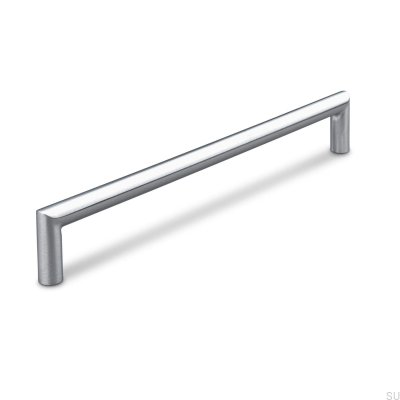 Fasano 224 borstat silver avlångt möbelhandtag