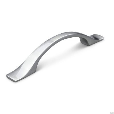 Grosetto 96 längsgående möbelhandtag, borstad silver