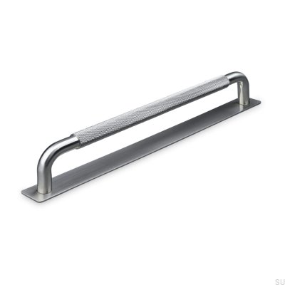 Avlångt möbelhandtag Perugia 224 Borstad Silver