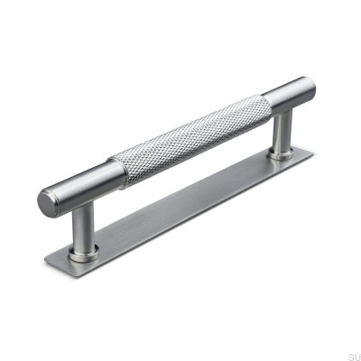 Salo 128 avlångt möbelhandtag, borstad silver