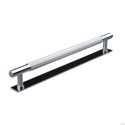 Salo Stripe 224 avlångt möbelhandtag, polerad krom