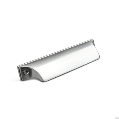 Trani 96 möbelhandtag i borstat silver