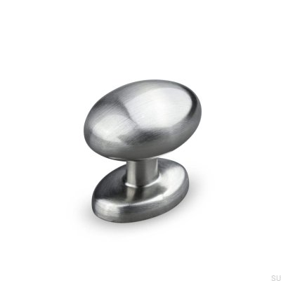 Atri Silver Borstad möbelknopp