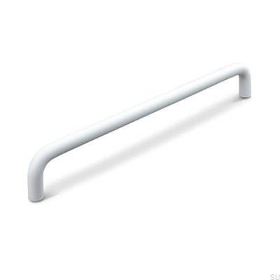 Barga 224 avlångt möbelhandtag, metall, matt vit