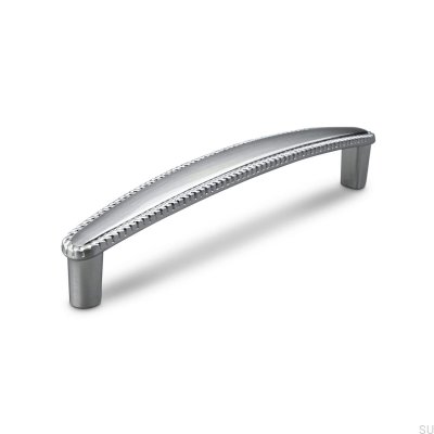 Malo 128 avlångt möbelhandtag, borstad silver