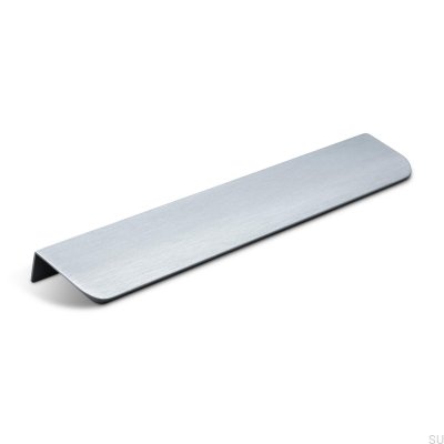Poppi 232 kant möbelhandtag, borstad silver