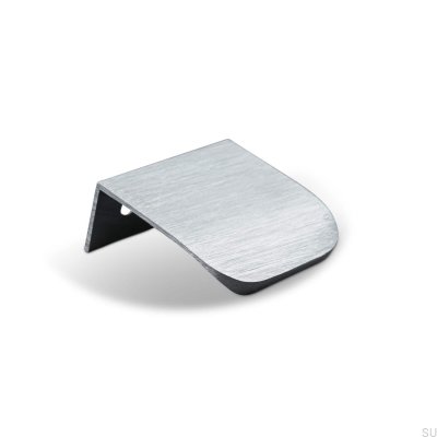 Poppi 40 kant möbelhandtag, borstad silver