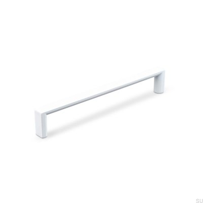 Avlångt möbelhandtag Sala 160, Metall, Matt Vit