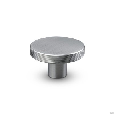 Monza Stripe 42 möbelknopp i borstat silver