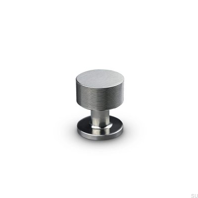 Sassari Stripe 25 möbelknopp i borstat silver
