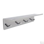 606067-41 Wieszak ścienny z półką Base Chrom Polerowany