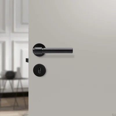 Helix 200 Plain Metal Dörrhandtag, Svart