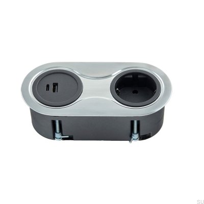 Infini Silver Borstad Dubbel USB-uttag