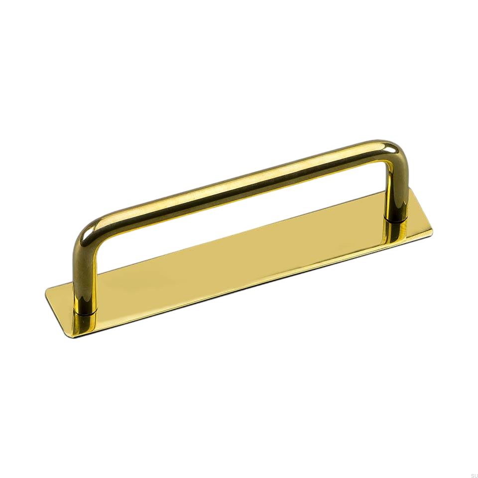 Zdjęcie przedstawia uchwyt meblowy podłużny z podstawą z serii  Royal Deluxe od Beslag Design