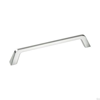 Långt möbelhandtag Form 160 Borstat silver