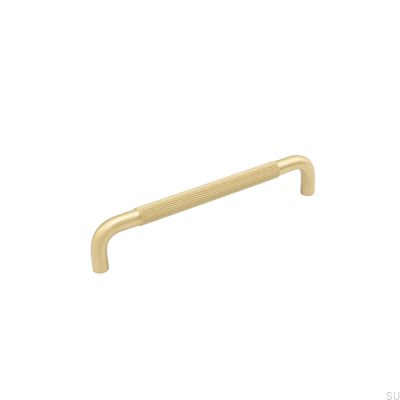 Avlångt möbelhandtag Helix 160 Borstat guld