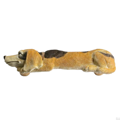 Hund Pies 96 Polyresin avlångt möbelhandtag
