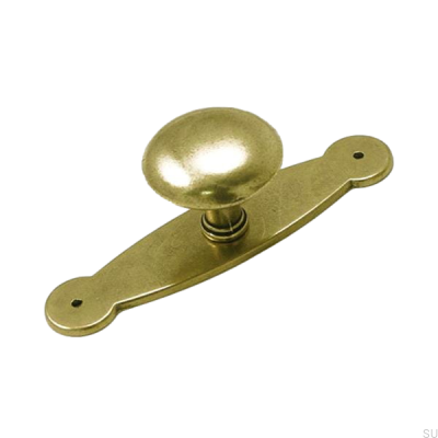 Möbelknopp med bas 5383 antikguld