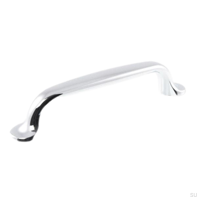 Avlångt möbelhandtag 7032 128 Polerad krom