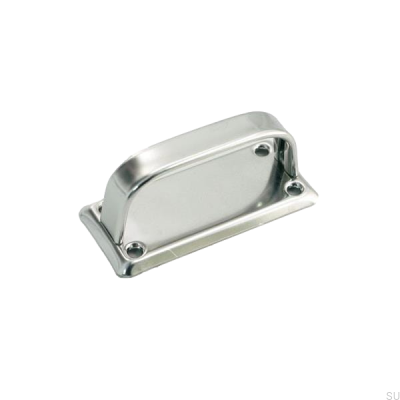 Avlångt möbelhandtag med bricka 5182 Silver