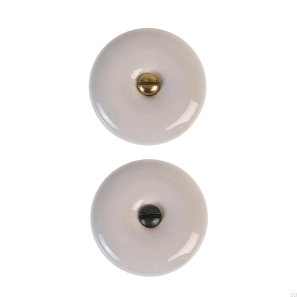 Zdjecie galki Porcelanowej z dwoma srubami